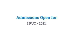 Admission Open 1st PUC 2021-22