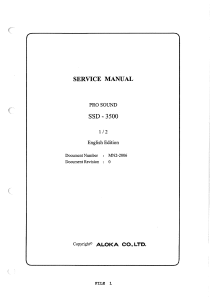 SSD-3500 Service Manual