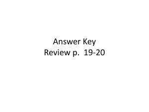 answer key p 19-20 review