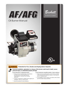 Beckett AFG Burner Manual-6104-BAFG