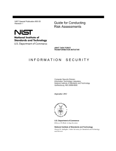 Guide to Conducting Risk Assessments NIST