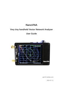 NanoVNA User Guide 20190711