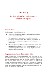An introduction to research methodologies