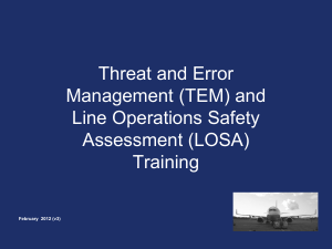 Threat & Error Management (TEM) Training