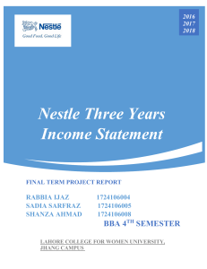 NESTLE Income statement