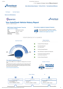 Full Vehicle Report   AutoCheck.com