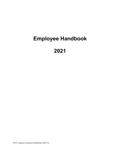 SAMPLE Employee Handbook