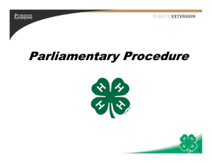 Parliamentary Procedure PowerPoint