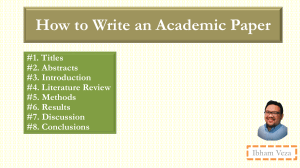 How to Write An Academic Paper