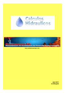 CÁLCULOS HIDRÁULICOS (Mantenimiento PCI)(2011)