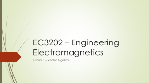 EC3202 – Tutorial 1 - Vector Algebra