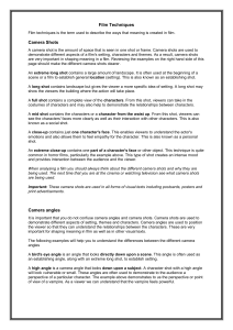 Film techniques glossary