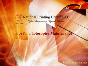 Tips for Photocopier Maintenance - NPC LLC