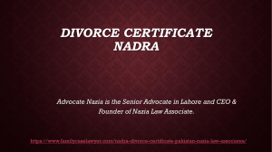 Simply Guide on Divorce Certificate Nadra in Short Way 