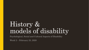 History & models of disability