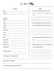 All About Me worksheet-2