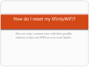 How do I reset my XfinityWiFi