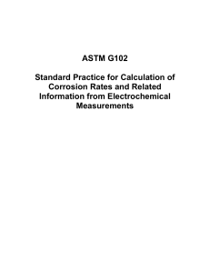 ASTM G102 Standard Practice Corrosion Rate