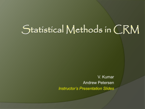 Stats in CRM - Chapter 1