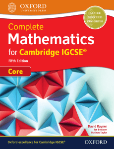 Complete Mathematics for Cambridge IGCSE Student Book (Core)