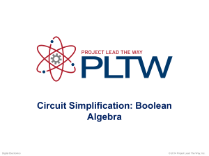 Boolean Algebra: Circuit Simplification in Digital Electronics