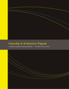 The Internship in Architecture Program  2012