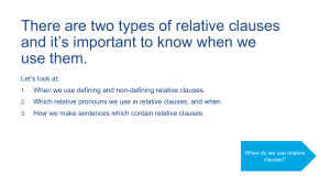 Grammar B1+ 5 relative clauses