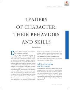 Leaders of character