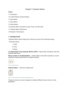 Notes Chapter 7 Hydraulic Motors F2020 vs1