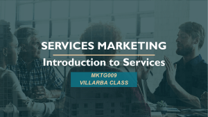 TOPIC 1- INTRODUCTION TO SERVICES