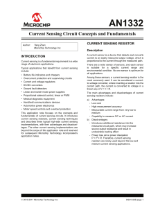 AN1332 Current Sensing Circuit Concepts and Fundamentals Microchip