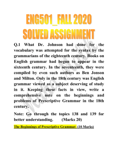 ENG501 Assignment Fall2020