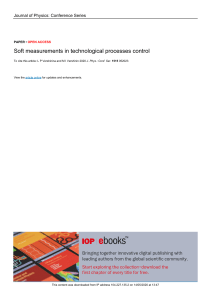 Soft measurements in technological processes contr