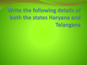 Write the following details of both the states
