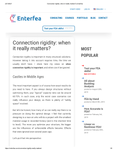 Enterfea-Connection rigidity when it really matters