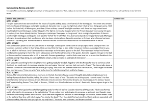 RSC Act and Scene summaries (2)