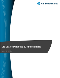 CIS Oracle Database 12c Benchmark v3.0.0