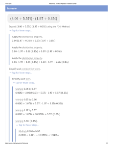 Mathway   Linear Algebra Problem Solver