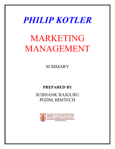 Kotler Summary