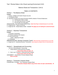 Test 1  Review Notes in VLE