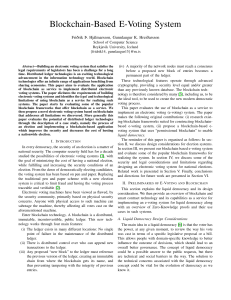 Blockchain-Based E-Voting System Research Paper