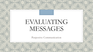Evaluating messages