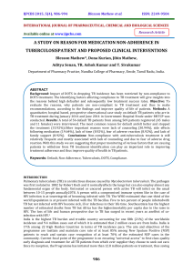 TB Medication Non-Adherence: Reasons & Interventions