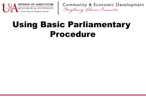 Using basic parliamentary procedures