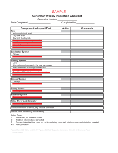 weekly inspection checklist template