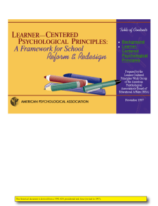 Learner-Centered Psychological Principles-1