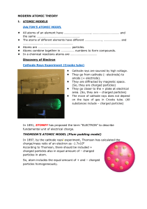 Modern Atomic Theory: Models, Spectrums & Quantum Mechanics