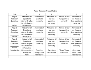 Planet Research Project Rubric