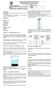 Soil Composition & Drainage Lab Practice