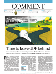 Time to leave GDP behind